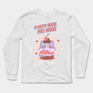 Cute cupcake cat Long Sleeve T-Shirt